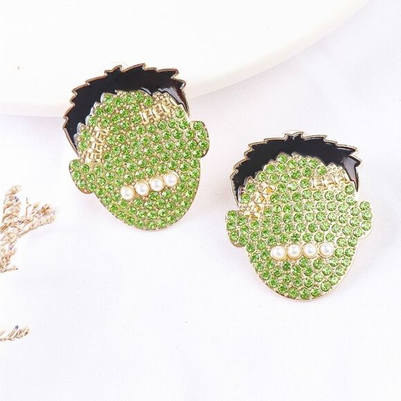 New BAUBLEBAR Frankenstein rhinestone earrings - Picture 5 of 9
